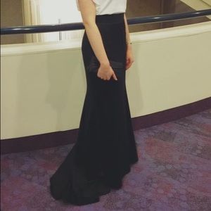 Formal Black Skirt with Train